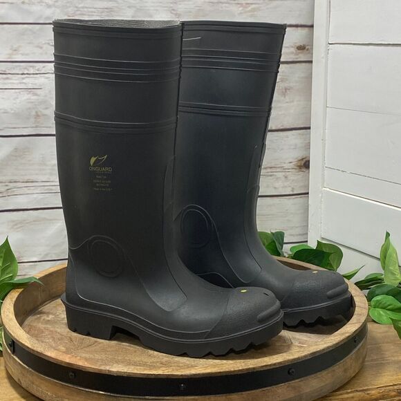 Onguard Buffalo Steel Toe Work Safety Black Muck Boots ASTM F 2413-05 Men Size 7 - Picture 1 of 5